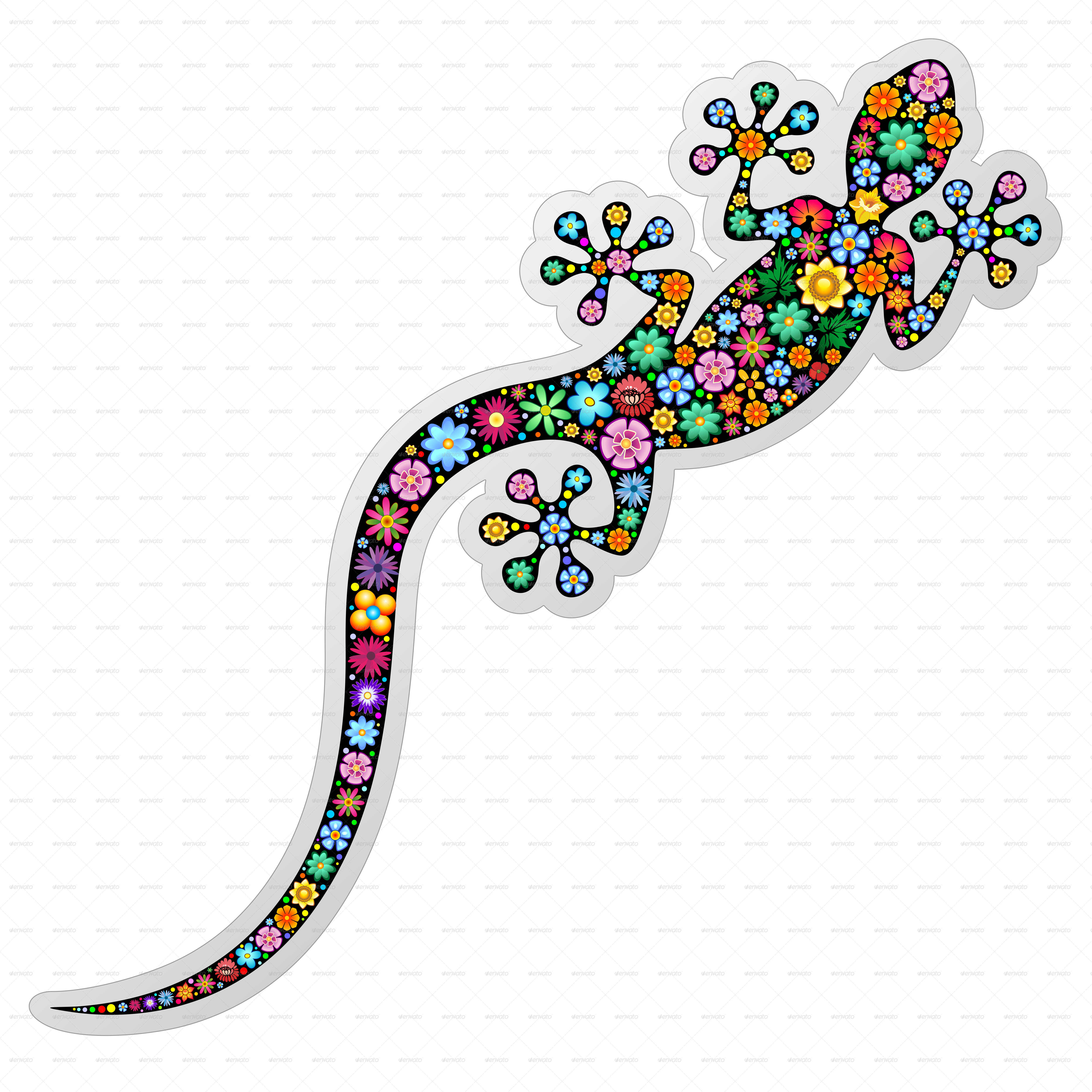 Gecko Lizard-png 5000 - Lizard Art Png (5000x5000), Png Download