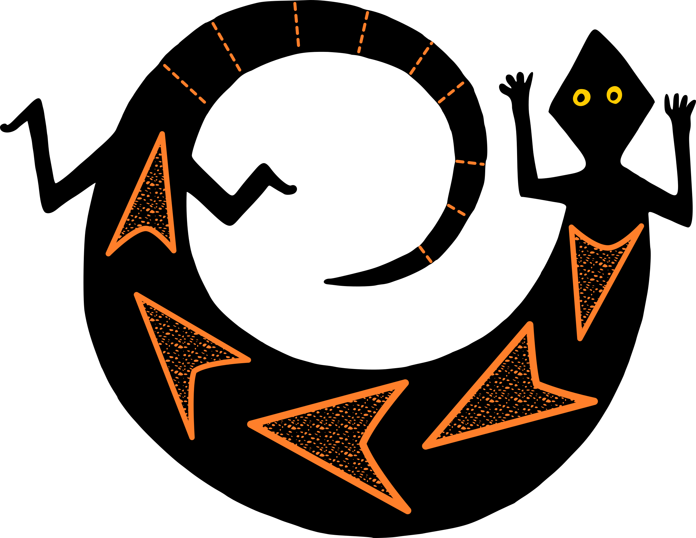 This Free Icons Png Design Of Mimbres Lizard (2400x1856), Png Download