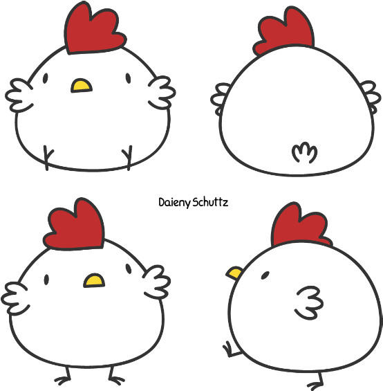 Little Chicken By Daieny On Deviantart Vector Transparent - Digital Art (600x602), Png Download