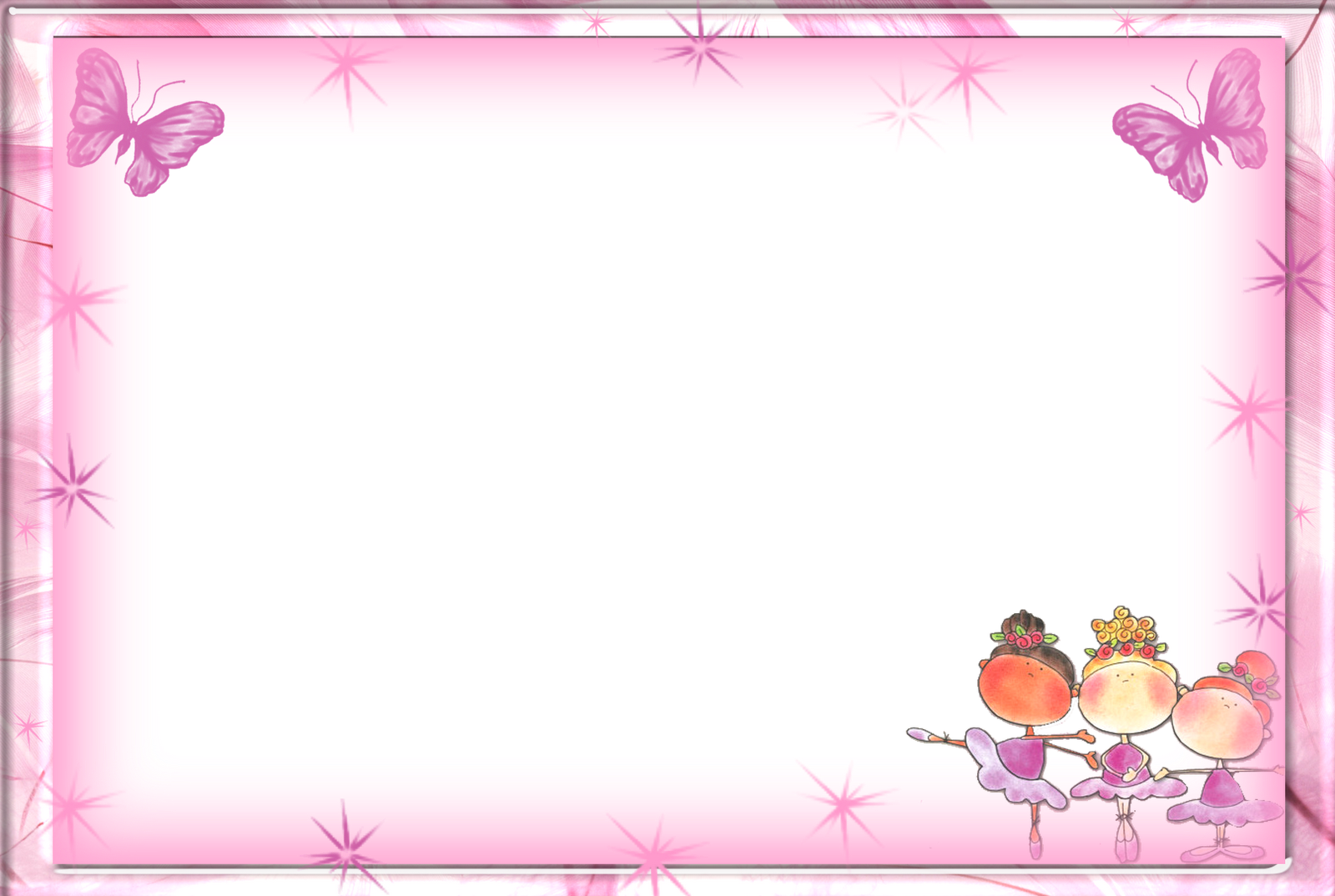 Aqui Hermosos Marcos Png Para Decorar Las Fotografias - Convite Bailarina Para Editar Do (1600x1074), Png Download