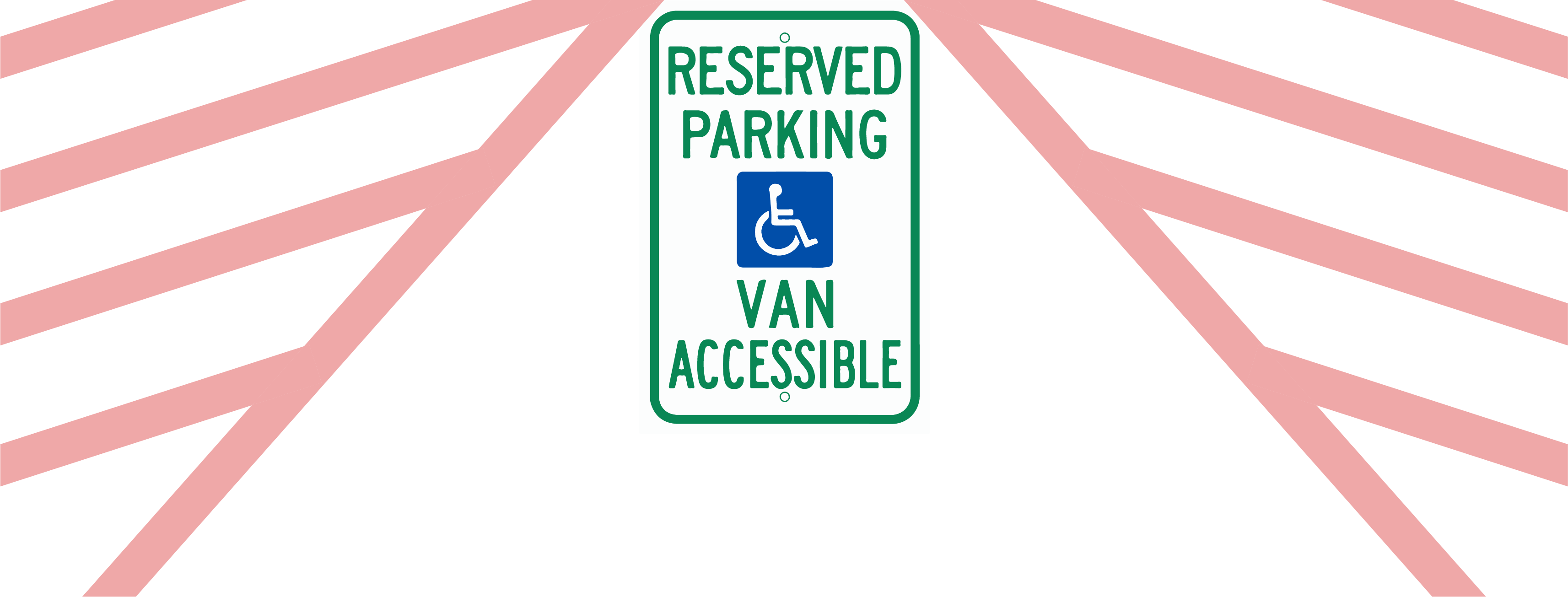 Why Handicap Parking Can Be A Burden - Brady 123889 Parking Sign, 18 X 12in, Grn And Blue/wht (3427x1305), Png Download