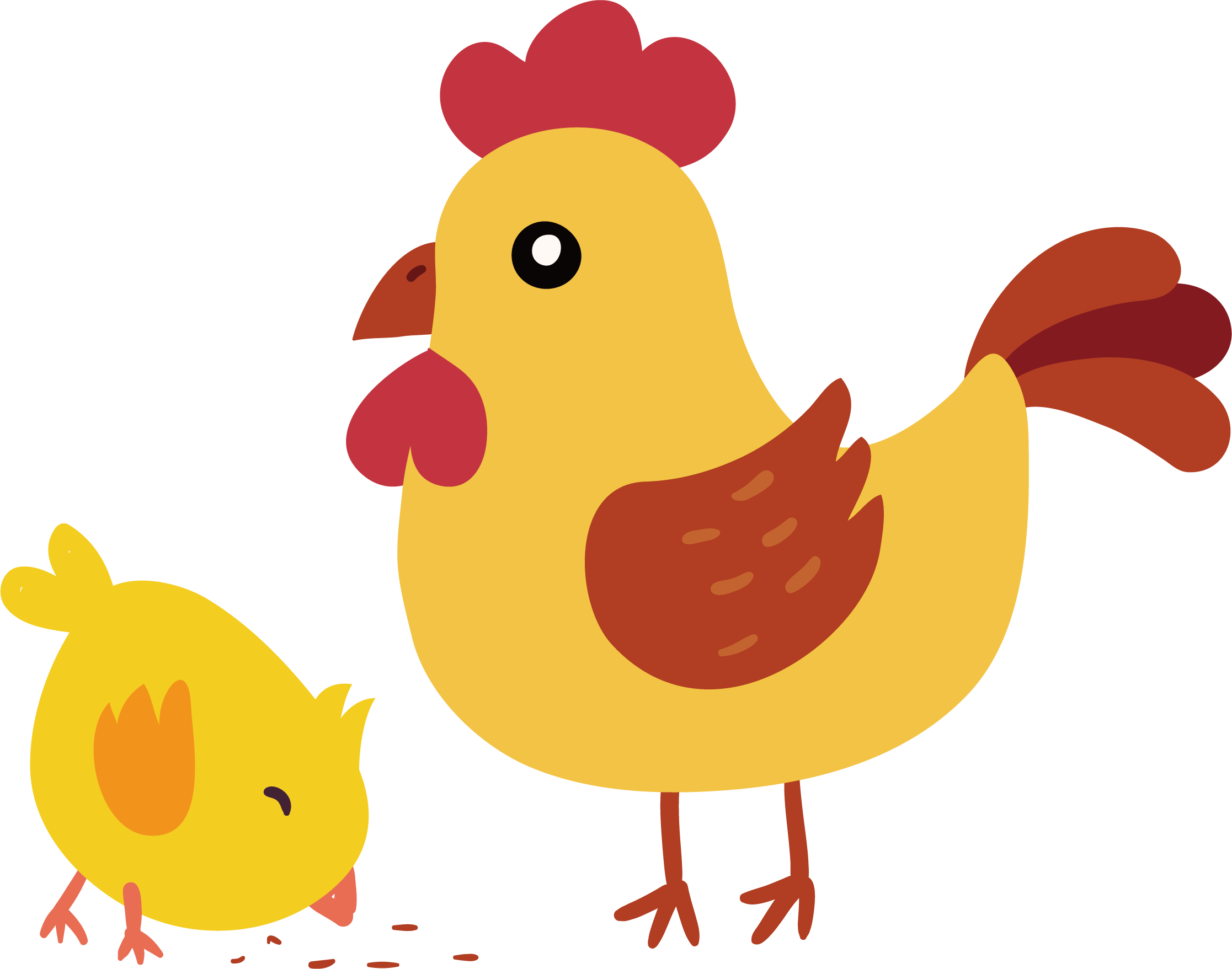 Yellow Hair Chicken Little - Little Chicken Cartoon Png (2233x1757), Png Download