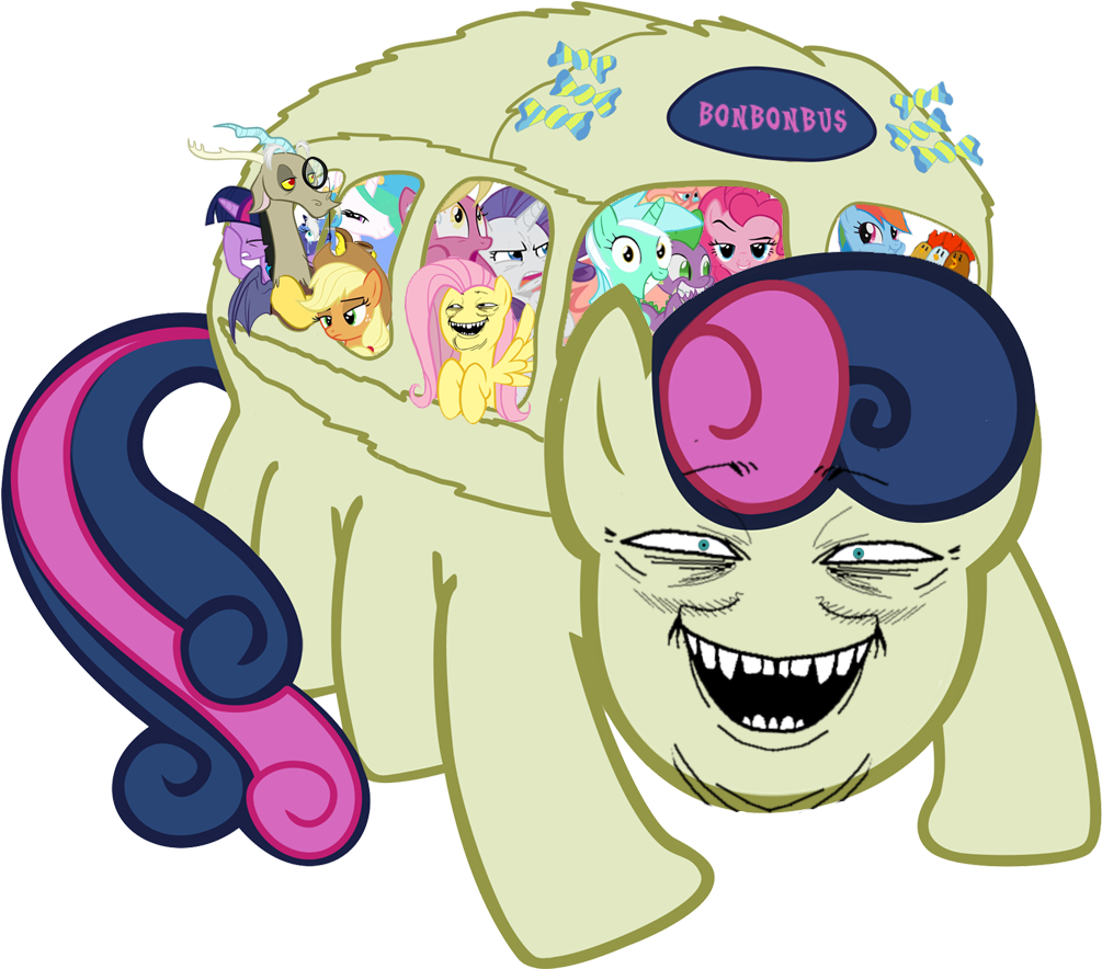 Bonbonbus Applejack Pinkie Pie Rarity Twilight Sparkle - Mlp Bon Bon Evil (1101x1005), Png Download