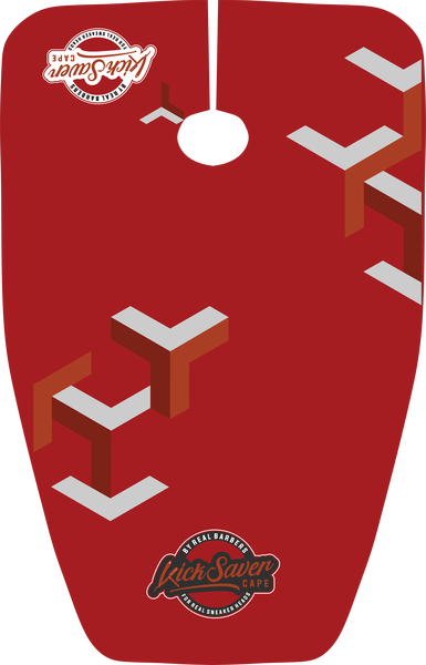 Red Barber Cape By Kick Saver Cape Hair Cut Protector - Hairstyle (385x600), Png Download