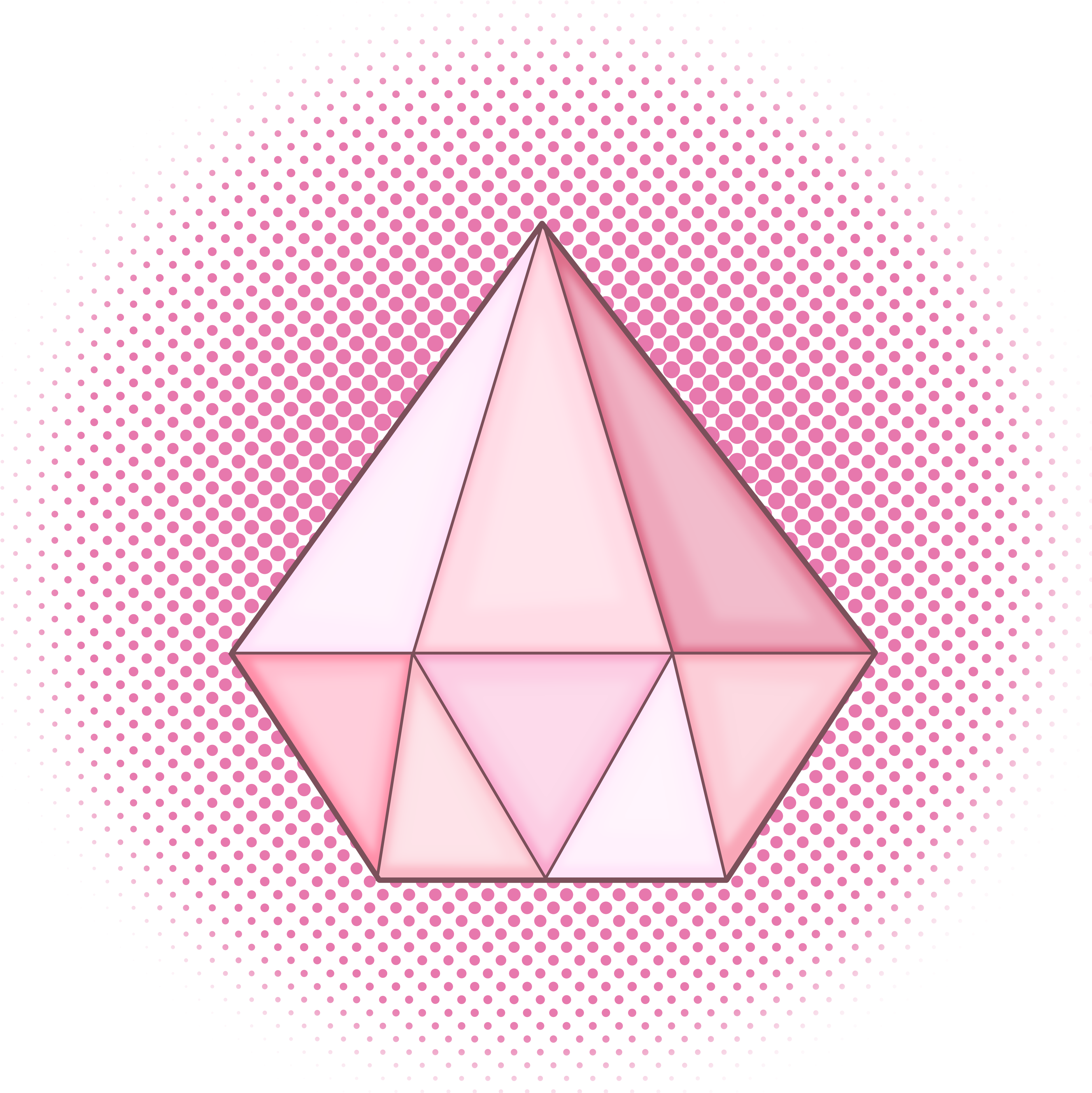 Pink Diamond Gem - Rose Is Pink Diamond Gem (3755x3758), Png Download