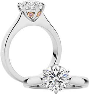 Platinum Argyle White And Pink Diamond Ring - Argyle Diamond Rings For Sale (320x406), Png Download