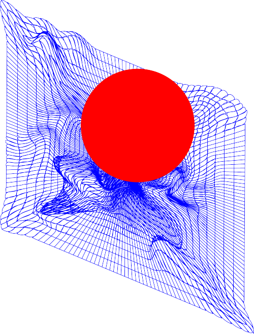 Red Design Space Blue Graphic Design Abstract Grid - Red And Blue Png (500x659), Png Download