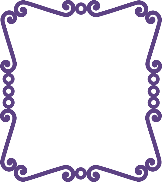 Svg Transparent Stock Purple Frame Clipart - Purple Vector Frame Png (534x598), Png Download