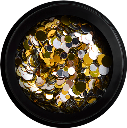 Nail Confetti Gold & Silver - Silver (600x600), Png Download