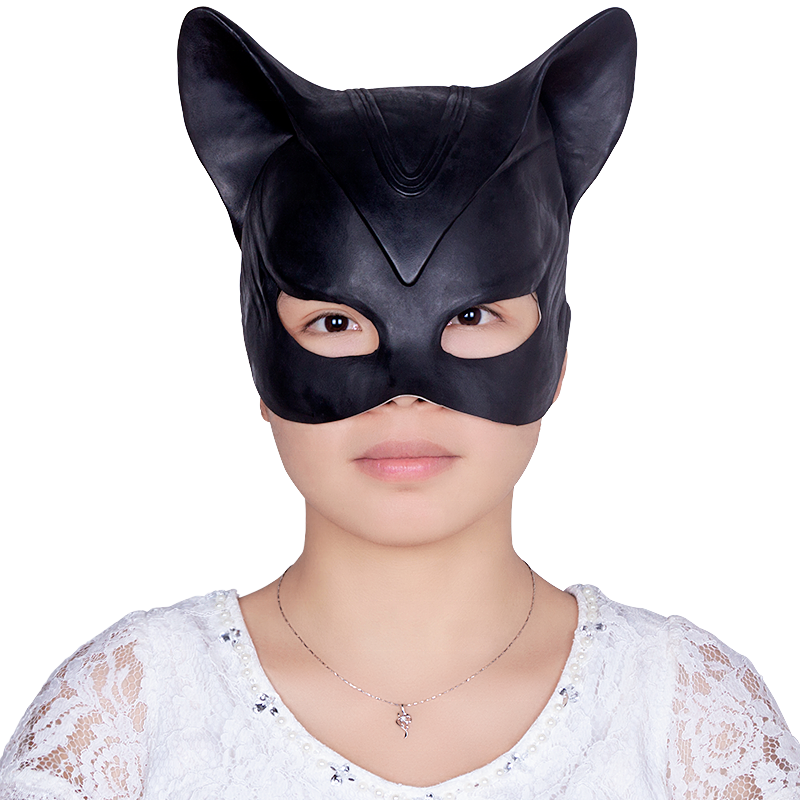 Adult Superhero Catwoman <strong>mask</strong> Latex - Mask (800x800), Png Download