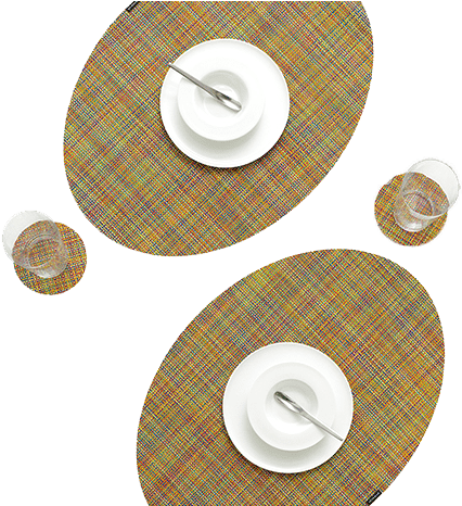 Table - Chilewich On Edge Minibasketweave 14.1x16.9 Confetti (620x465), Png Download