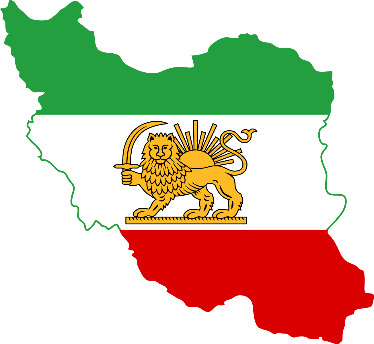 Flag Map Of Iran - Iran Flag (1304x1199), Png Download