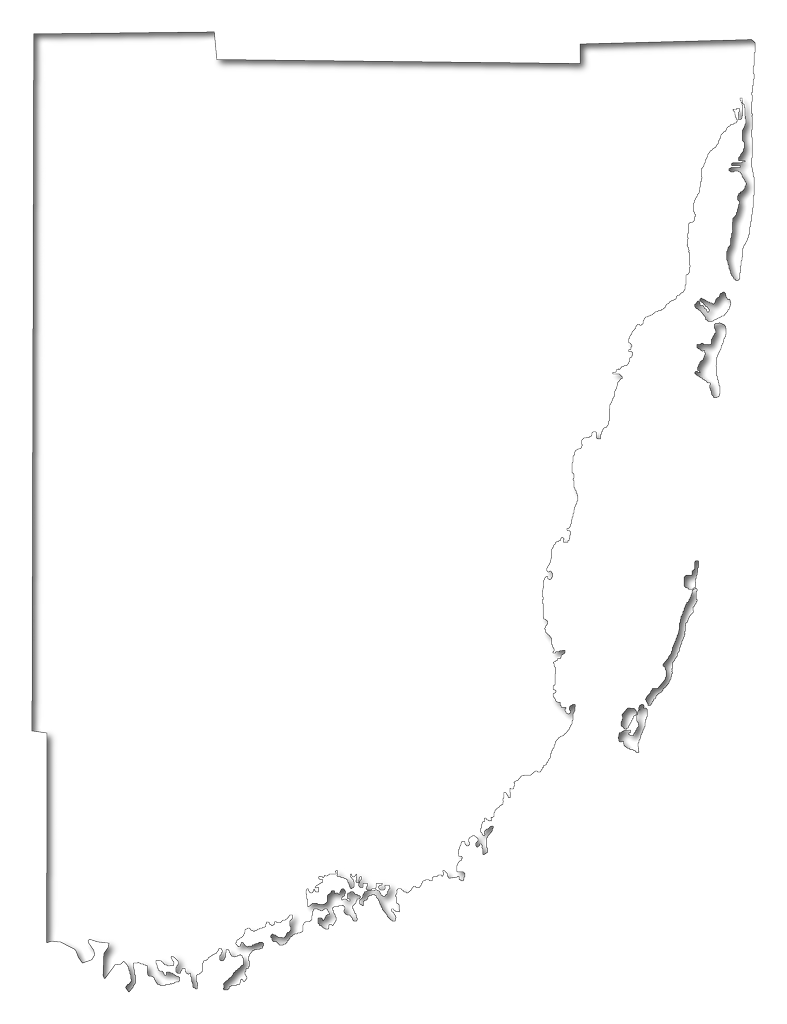 Outline Map Of Miami Dade With An Inner Shadow, Producing - Miami Dade County Outline (787x1024), Png Download