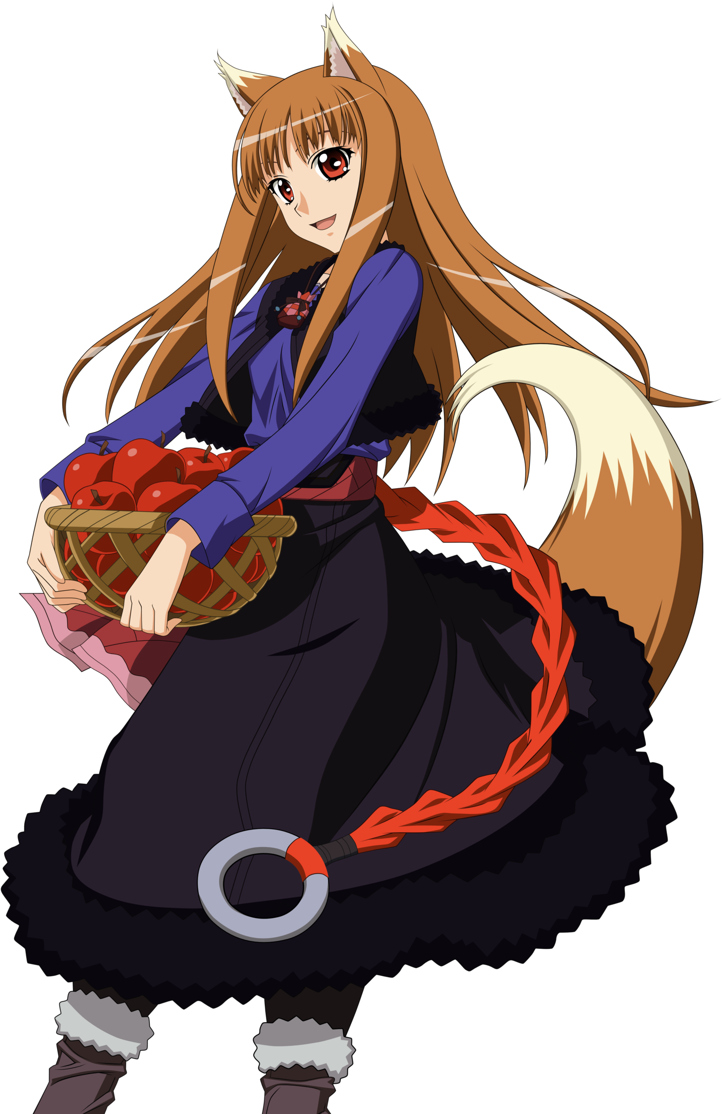 Holo Spice And Wolf By Mtrizkit-d5awhf6 - Anime Cosplay Brown Hair (1600x2278), Png Download
