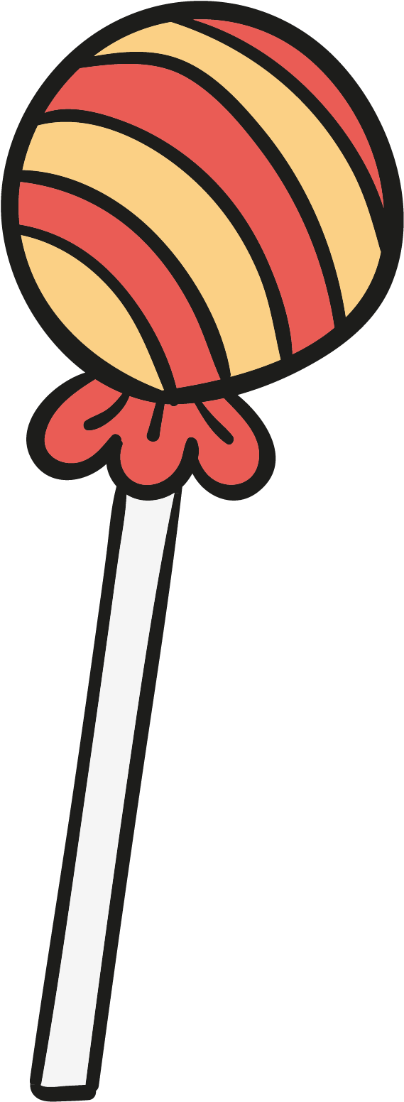 Cartoon Candy Clip Art Transprent Png Free - Lollipop Drawing (960x1667), Png Download