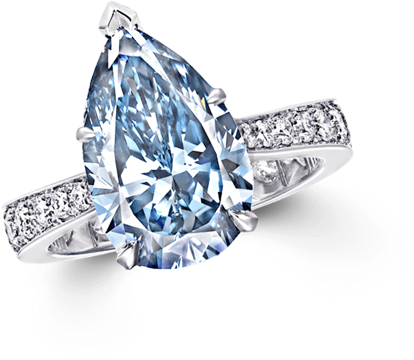 Graff Rare Coloured Diamond High Jewellery A Pear Shape - Graff Diamonds (2000x2000), Png Download