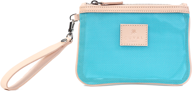 Ss Lolipop Envelop Blue Mesh Raw Leather - Shoulder Bag (709x709), Png Download