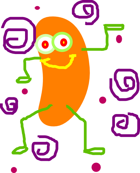Orange Jelly Bean Clip Art - Jelly Beans Gifs Png (486x599), Png Download