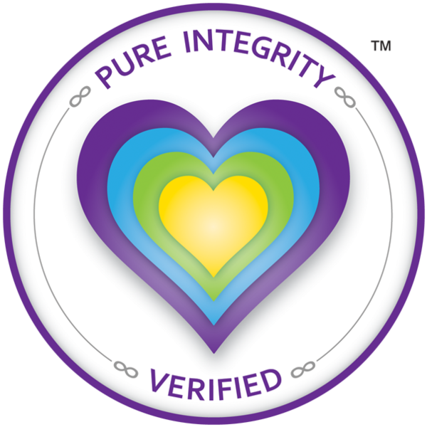 Pure Integrity Verified Seal Of Approval - Heart (600x600), Png Download