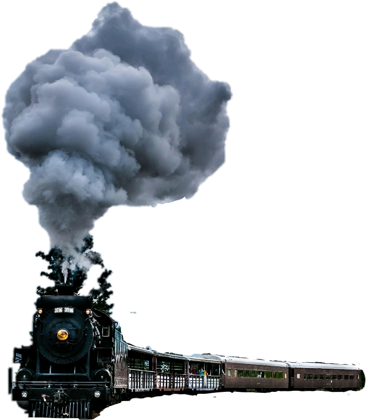 Train Cars Trainway Smoke Trainsmoke Blacktrain Oldtrai - Papel De Parede De Trem (1024x1024), Png Download