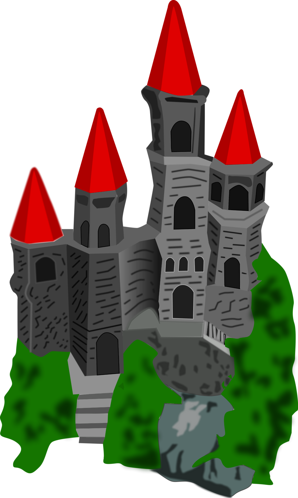 Disney Castle Clipart Clipart Panda - Castles Drawings In Color (354x592), Png Download