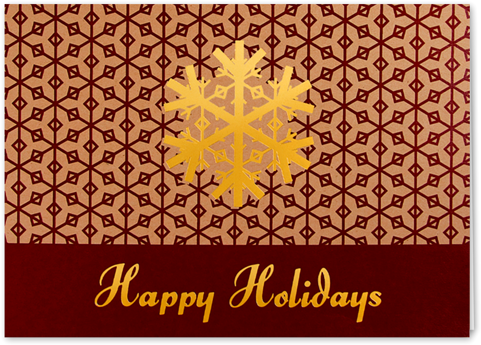 Picture Of Gold Snowflake Greeting Card - Motif (1200x1200), Png Download