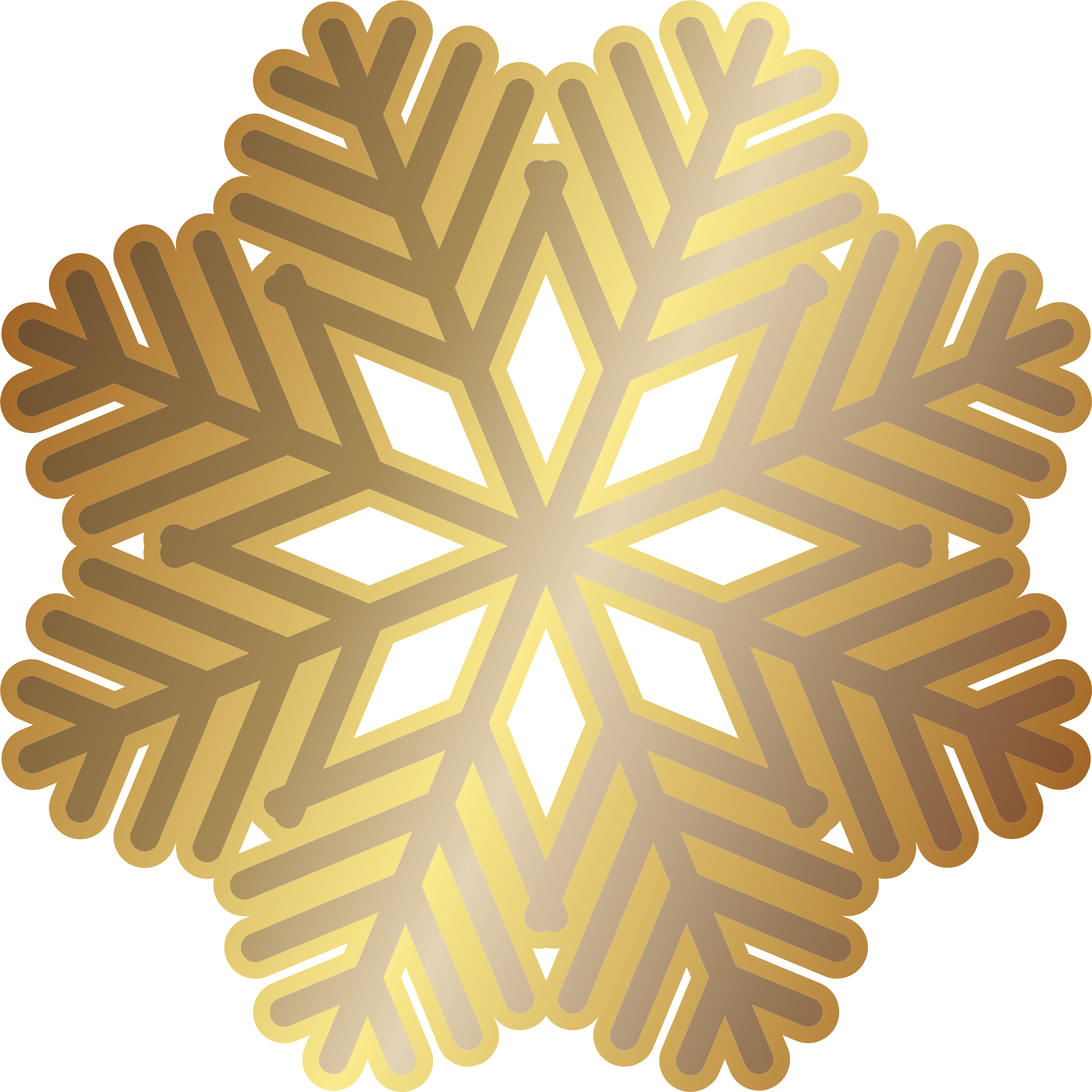 Gold Snowflakes Png (8000x8000), Png Download