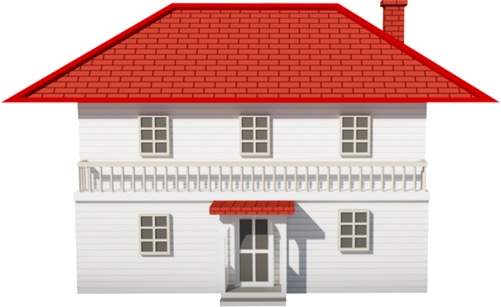 This Graphics Is Red Hd Hand Drawn Cartoon House Castle - Alessiominiature Building Materials Components - 103 (1024x628), Png Download