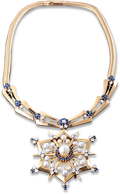 Vintage Snowflake Necklace - Necklace (800x800), Png Download