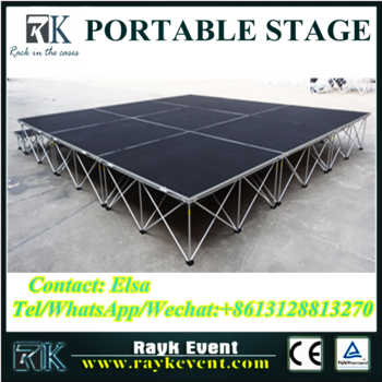 Carpet Finish Light Weight Portable Stage Event Stage - Table (350x350), Png Download