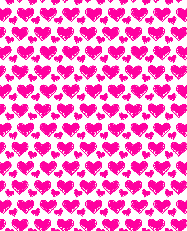 Purple Hand Dooled Pattern - Transparent Heart Pattern (650x800), Png Download