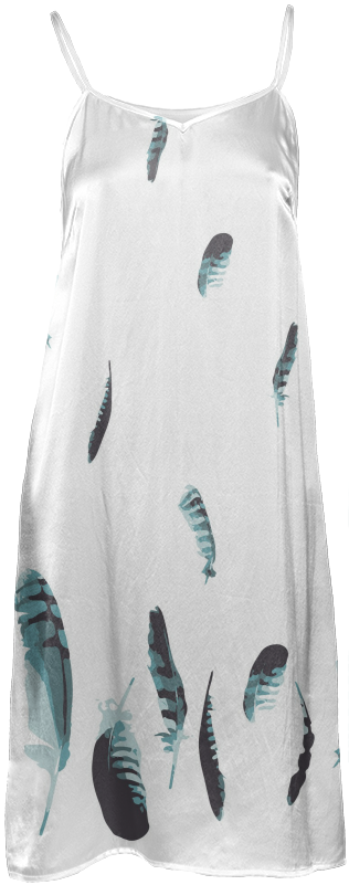 Falling Feathers Dress $114 - Skirt (400x821), Png Download