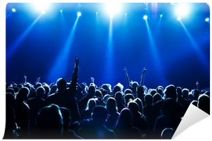 Concert Crowd In Front Of Bright Blue Stage Lights - Sacred Reich - Live At Wacken, Grey Metal (400x400), Png Download