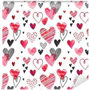 Heart Pattern, Vector Seamless Background - Agenda Diária Espiral Redoma Glamour Amor - 2018 (400x400), Png Download