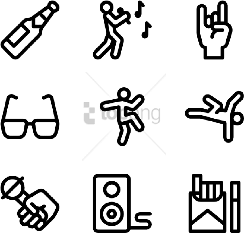 Free Png Hip Hop Icons - Rock And Roll Icon (850x812), Png Download