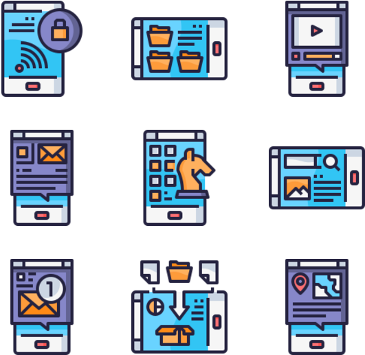 Mobile Application (600x564), Png Download