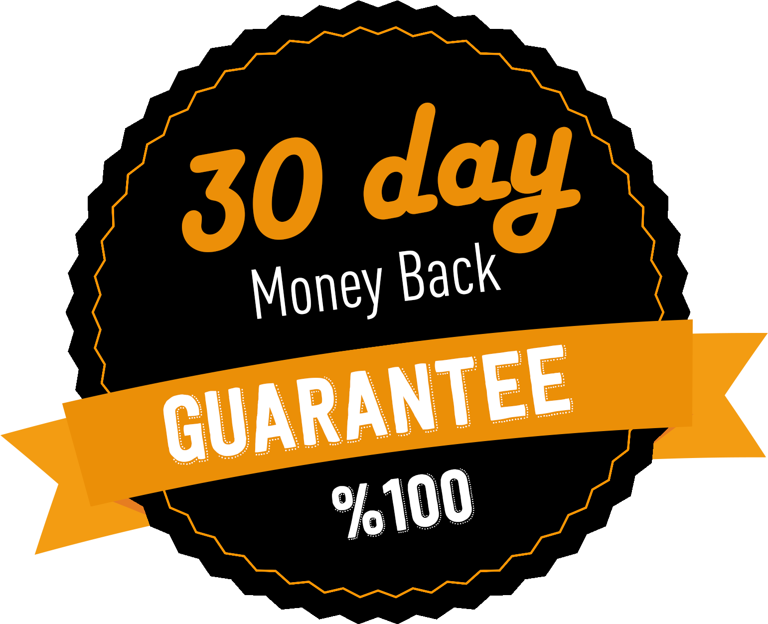 30 Days Money Back Guarantee - Label (1654x1299), Png Download