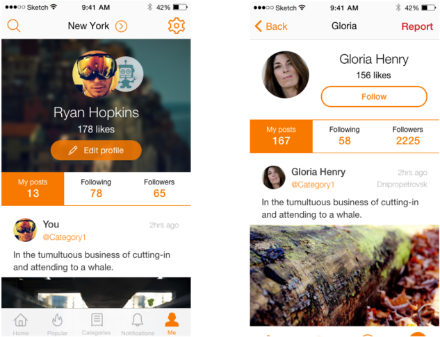 Plaza Social App For Cities Developed By Yalantis - Profile Social Network App (800x586), Png Download
