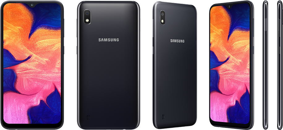 Black Colour - Samsung Galaxy A10 Black (969x427), Png Download