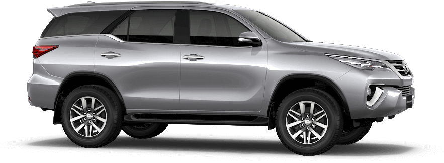 Toyota Global Site - Toyota Fortuner 2016 Side View Black (980x430), Png Download