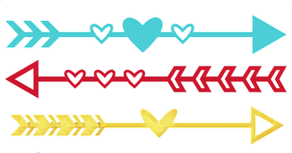 #arrow #arrows #heart #hearts #divider #frame #border - Valentines Day Arrow Svg (1024x538), Png Download