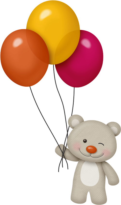 El Png Pinterest Happy Balloon Box And Ⓒ - Dibujo De Oso Con Globos (519x870), Png Download