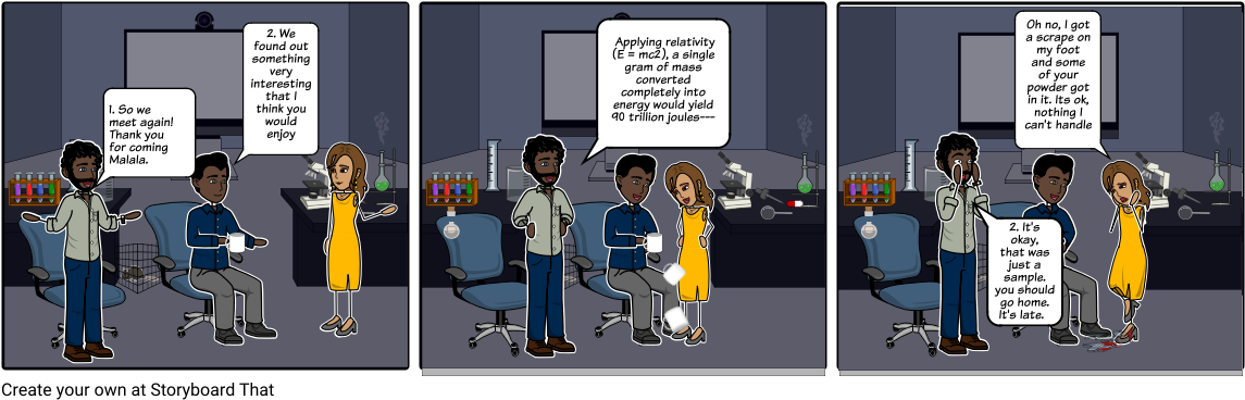 Lab Scene - Cartoon (1164x385), Png Download