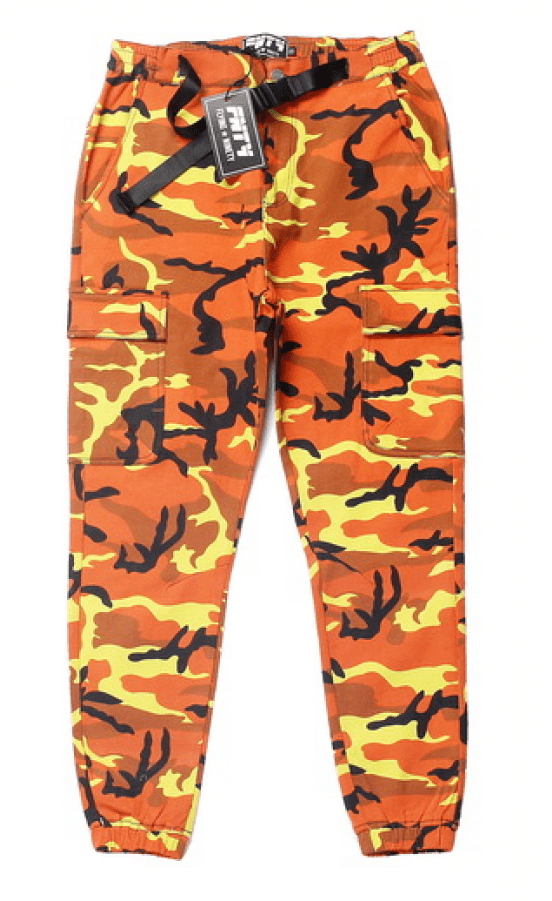 Mens Orange Camo Pants (900x900), Png Download