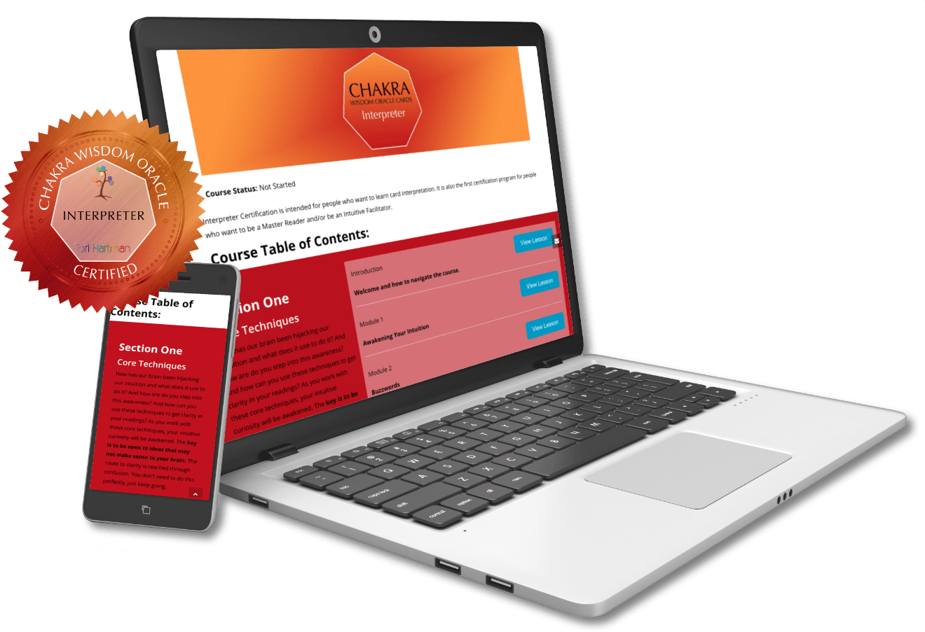 Chakra Wisdom Oracle Card Interpreter Training - Touchpad (1335x918), Png Download
