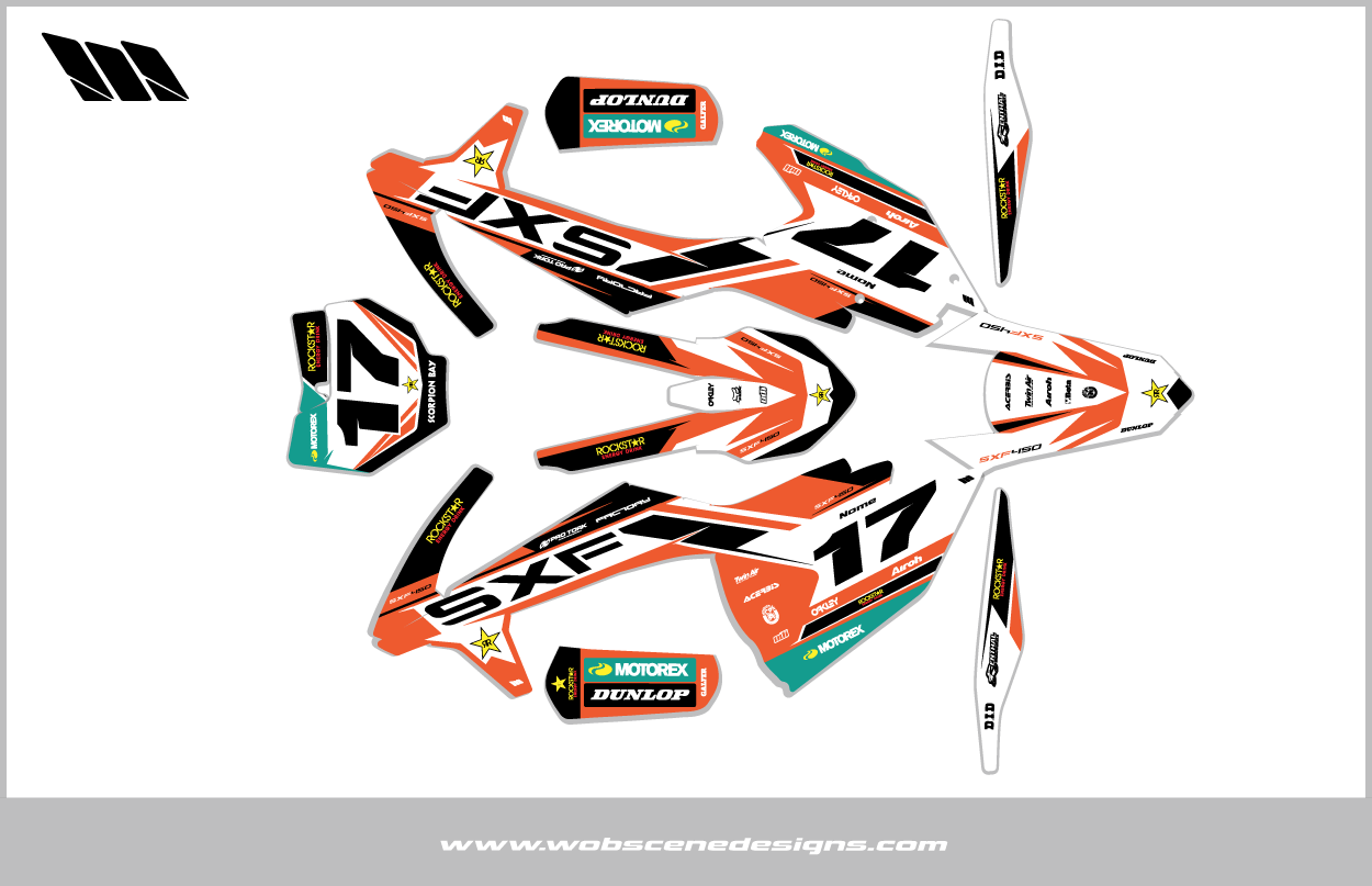 Ktm Rockstar Adhesivekit - Grafiche Fox Ktm 2010 (1250x807), Png Download