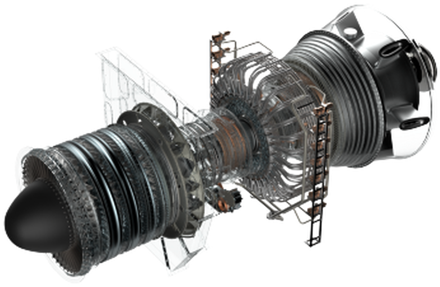 Super-efficient Gas Turbines Derived From Jet Engine - Ge Lm9000 (960x653), Png Download