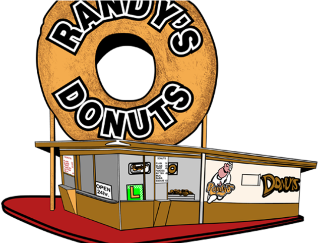 Doughnut Clipart Doughnut Shop - Randys Donuts Logo (640x480), Png Download