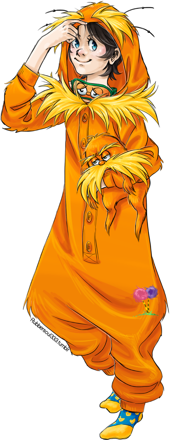 I Want A Lorax Kigurumi - Illustration (650x1426), Png Download