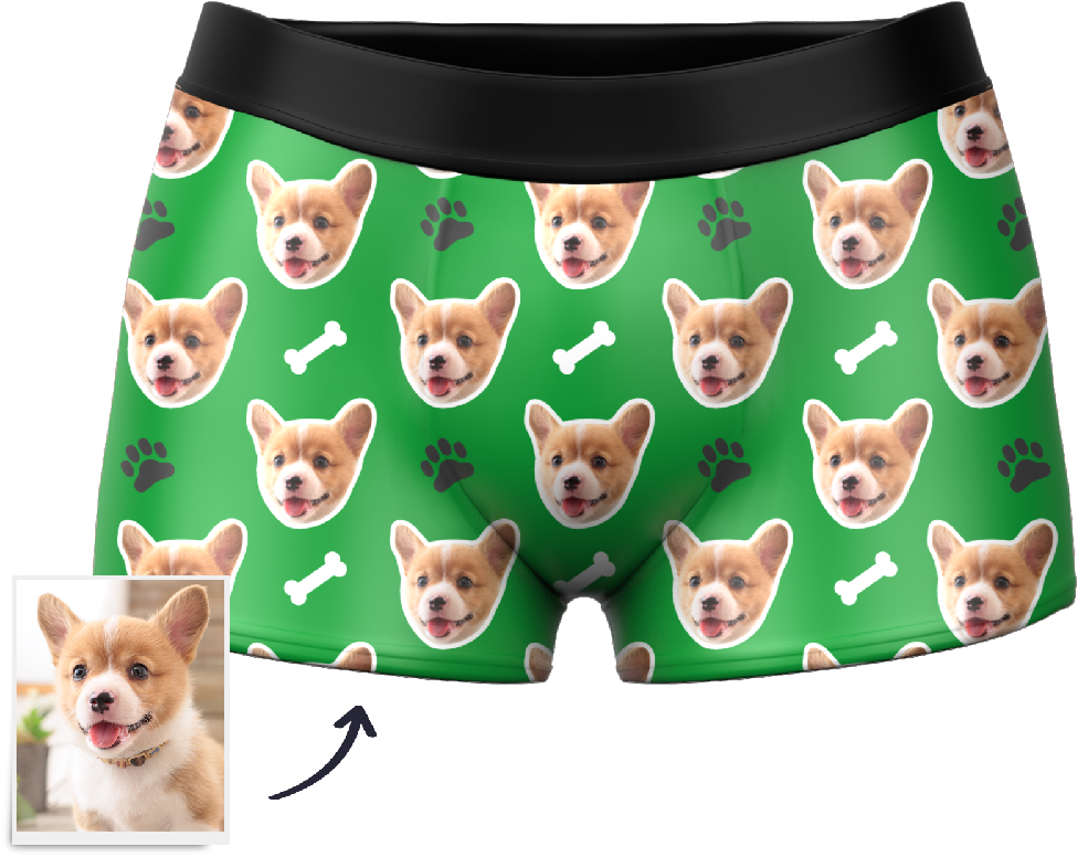 Custom Dog Boxer Shorts - Boxer Shorts (1000x1000), Png Download